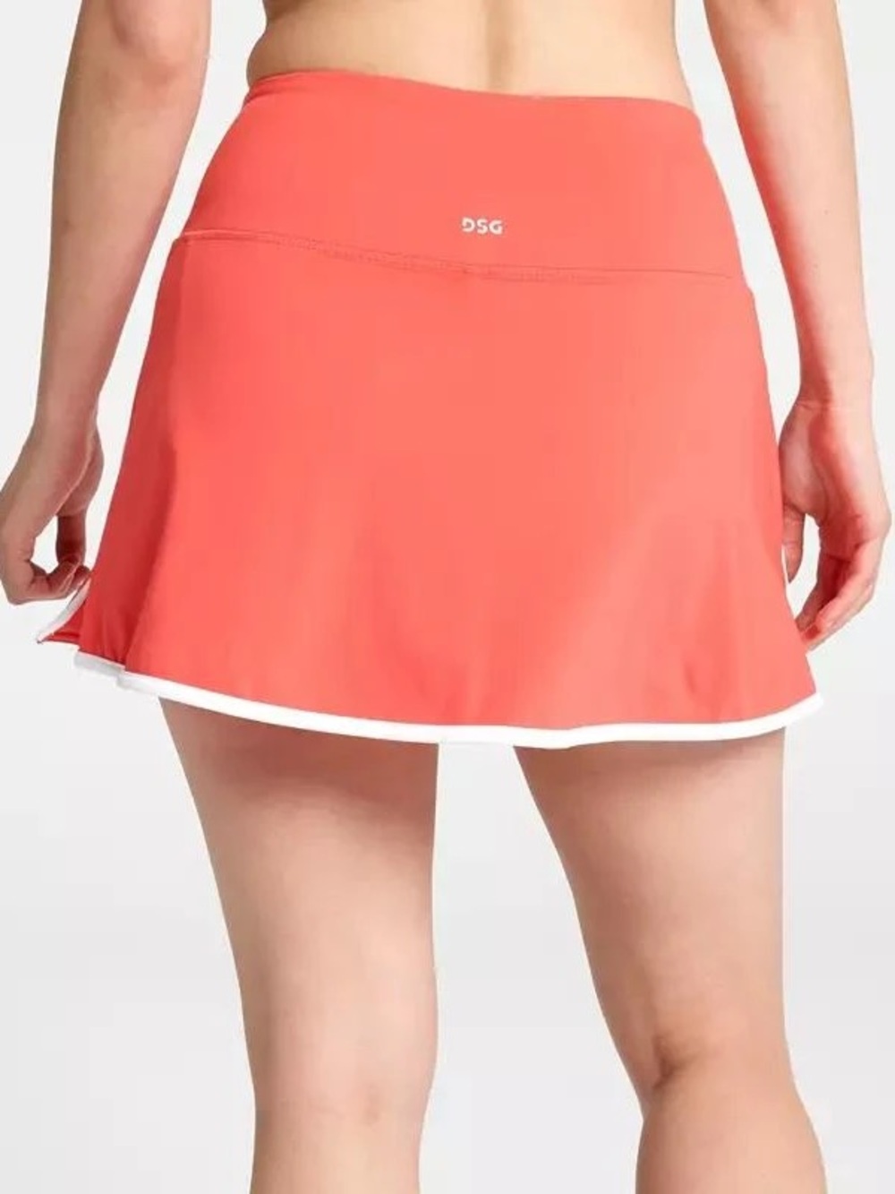 DSG Bright Cabana Coral Athletic Skort with White Logo Tag - Picture 5 of 7